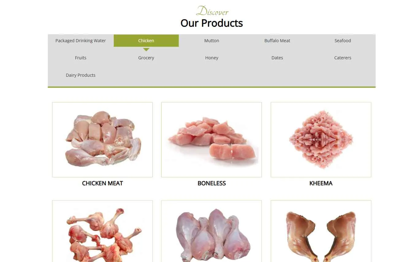 AL TAAZA Products Page